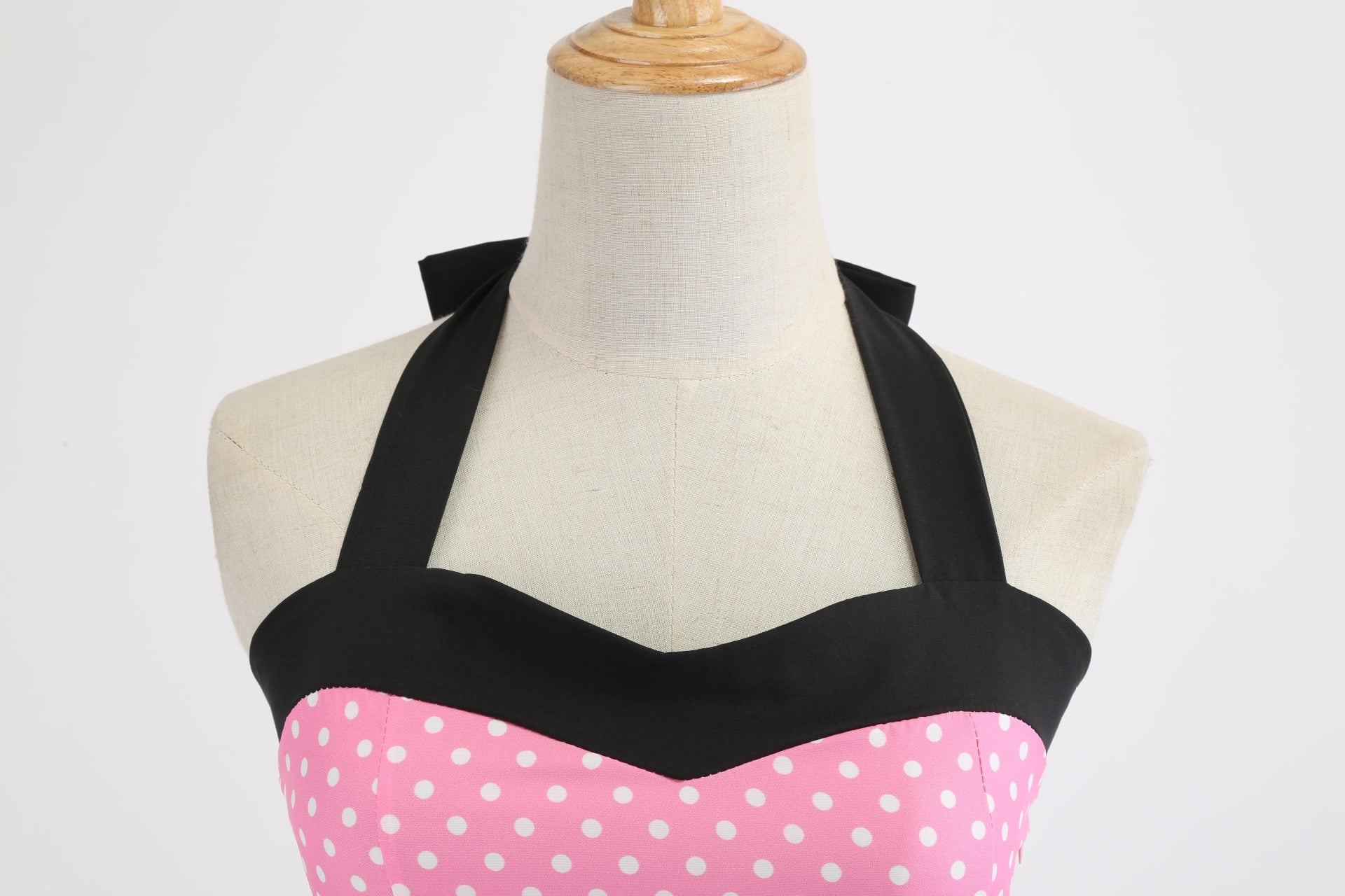 Elegante Vestido de Mujer con Estampado de Puntos, Estilo Hepburn de los Años 50 y 60, Vestido Vintage Sexy con Cuello Halter, Estilo Rockabilly Retro para Fiesta u Oficina, Vestido Pinup 2026