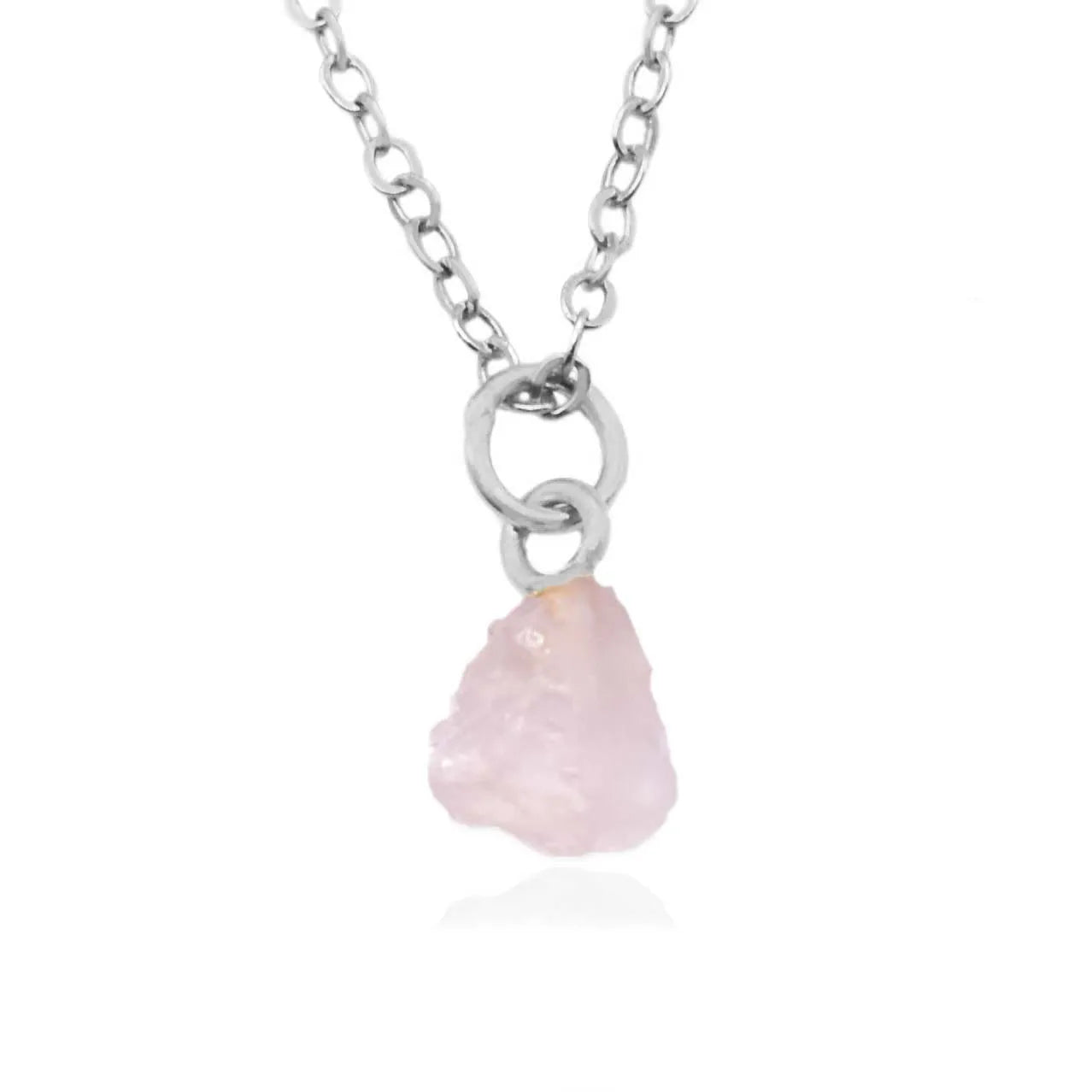 Emerald Pendant Necklace — Raw Drilled Gemstone Gold Loop Necklace for Women
