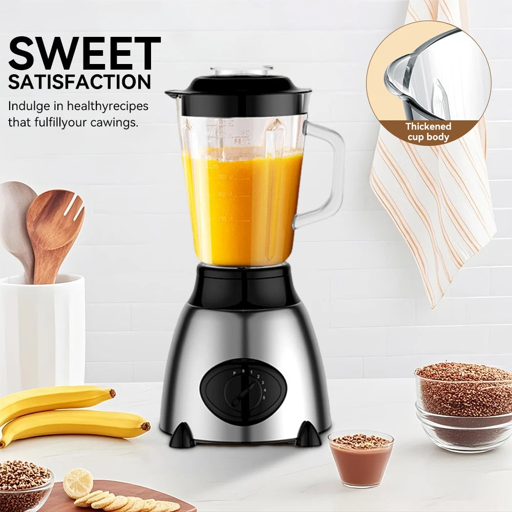 Licuadora de 1,5 l y 850W con cuchillas duales, trituradora de hielo multifuncional para pared, exprimidor de batidos para el hogar, cocina, bebidas y carnes