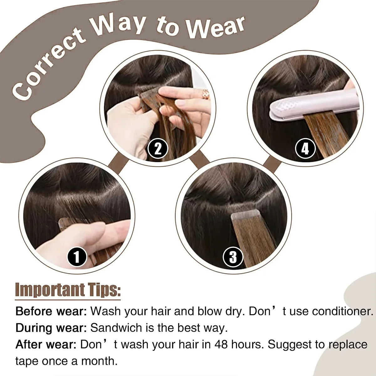 Extensiones de cabello con cinta Invisible, extensiones de cabello Remy Real para mujeres, postizos rectos de color rubio ceniza mezclado rubio platino
