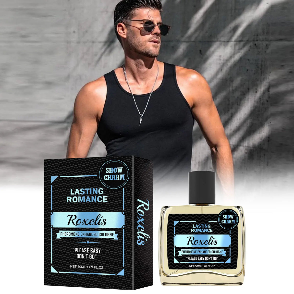Roxelis 50ml caballeros Colonia feromona Perfume aumentar encanto confianza citas coqueteo atraer duradero Glamour hombres Perfume