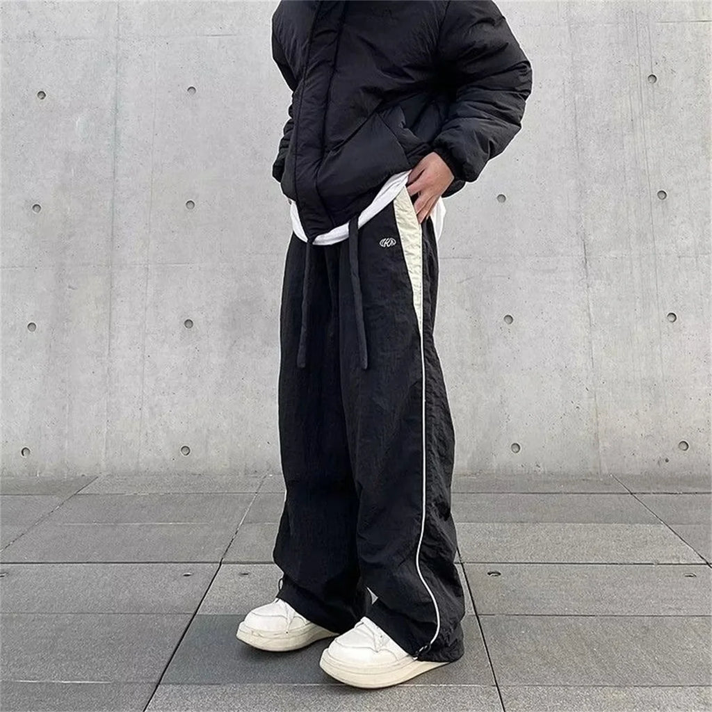 Pantalones Cargo Holgados para Mujer, Estilo Harajuku, Streetwear, Hip Hop, Pierna Ancha, Pantalones de Chándal Tipo Paracaídas, Techwear, Joggers, Oversized, Y2K