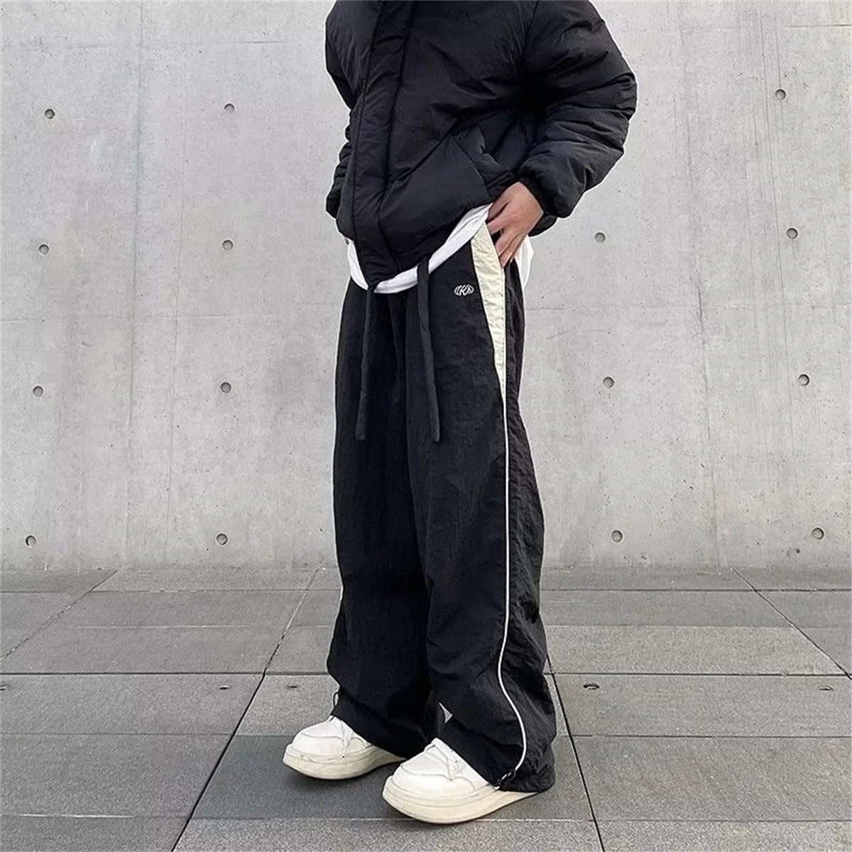 Pantalones Cargo Holgados para Mujer, Estilo Harajuku, Streetwear, Hip Hop, Pierna Ancha, Pantalones de Chándal Tipo Paracaídas, Techwear, Joggers, Oversized, Y2K