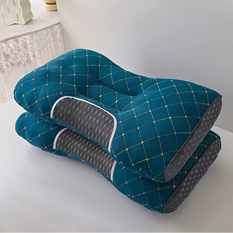 Almohadas de masaje para el cuello, soporte ortopédico ergonómico ajustable para contorno, núcleo de almohada de alta calidad, comodidad para dormir para todas las estaciones, 2 uds.