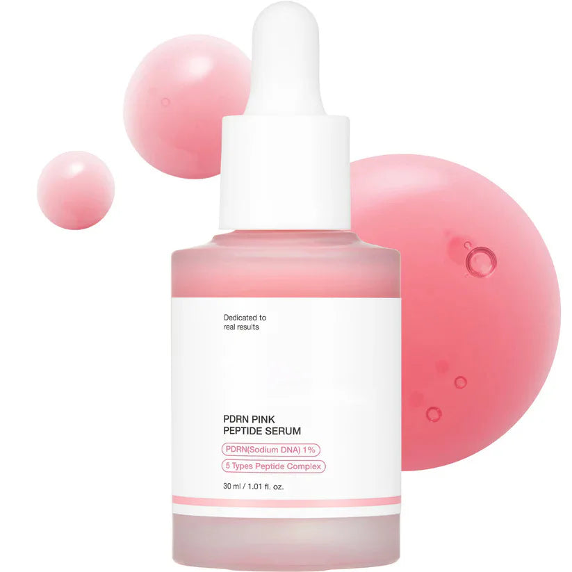 Suero de Péptidos Rosado para el Cuidado de Manchas Oscuras, Unifica el Tono de la Piel, Aumenta la Elasticidad, Suaviza y Reafirma, Esencia Iluminadora con Niacinamida, Maquillaje Coreano