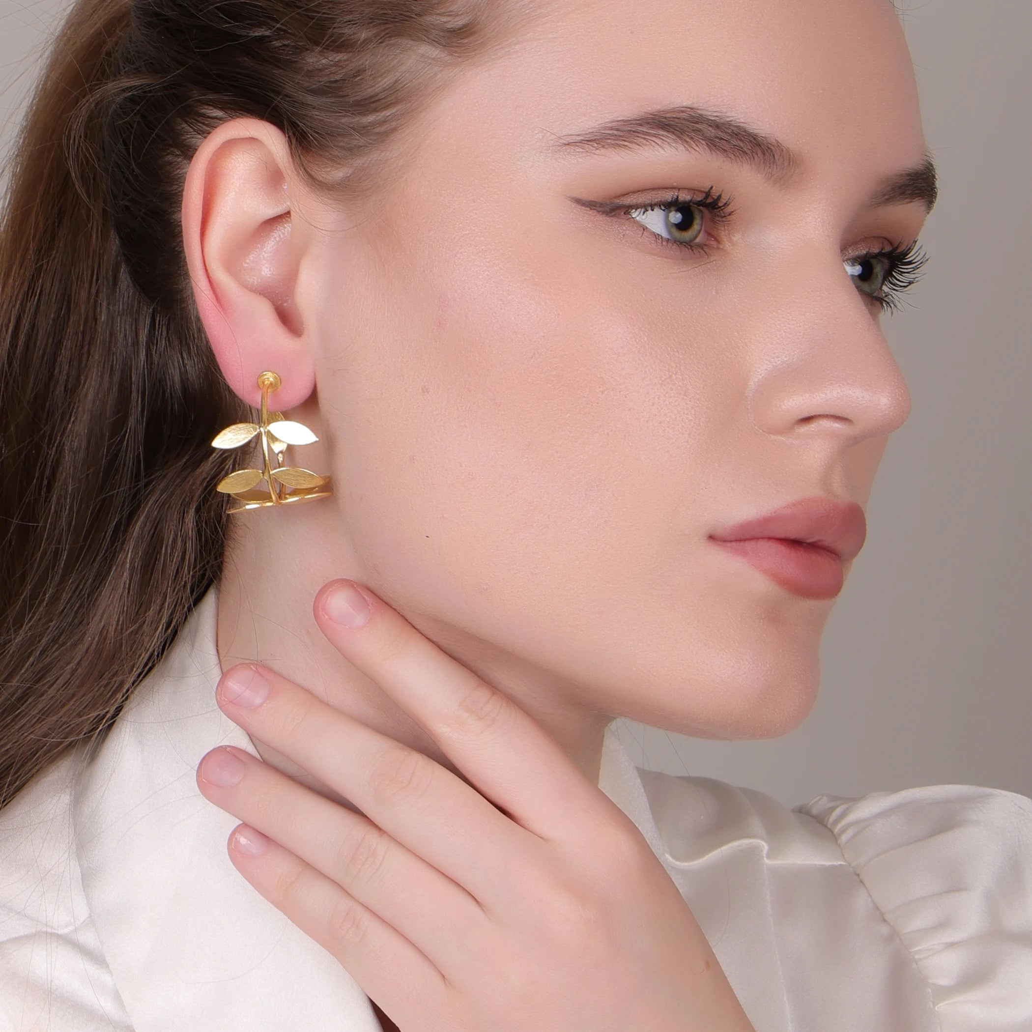 Handcrafted 18K Gold Plated Copper Alloy Brass Drop Earrings Women | Trendy Classic Wedding | DUA Brand | Jaipur Exporter