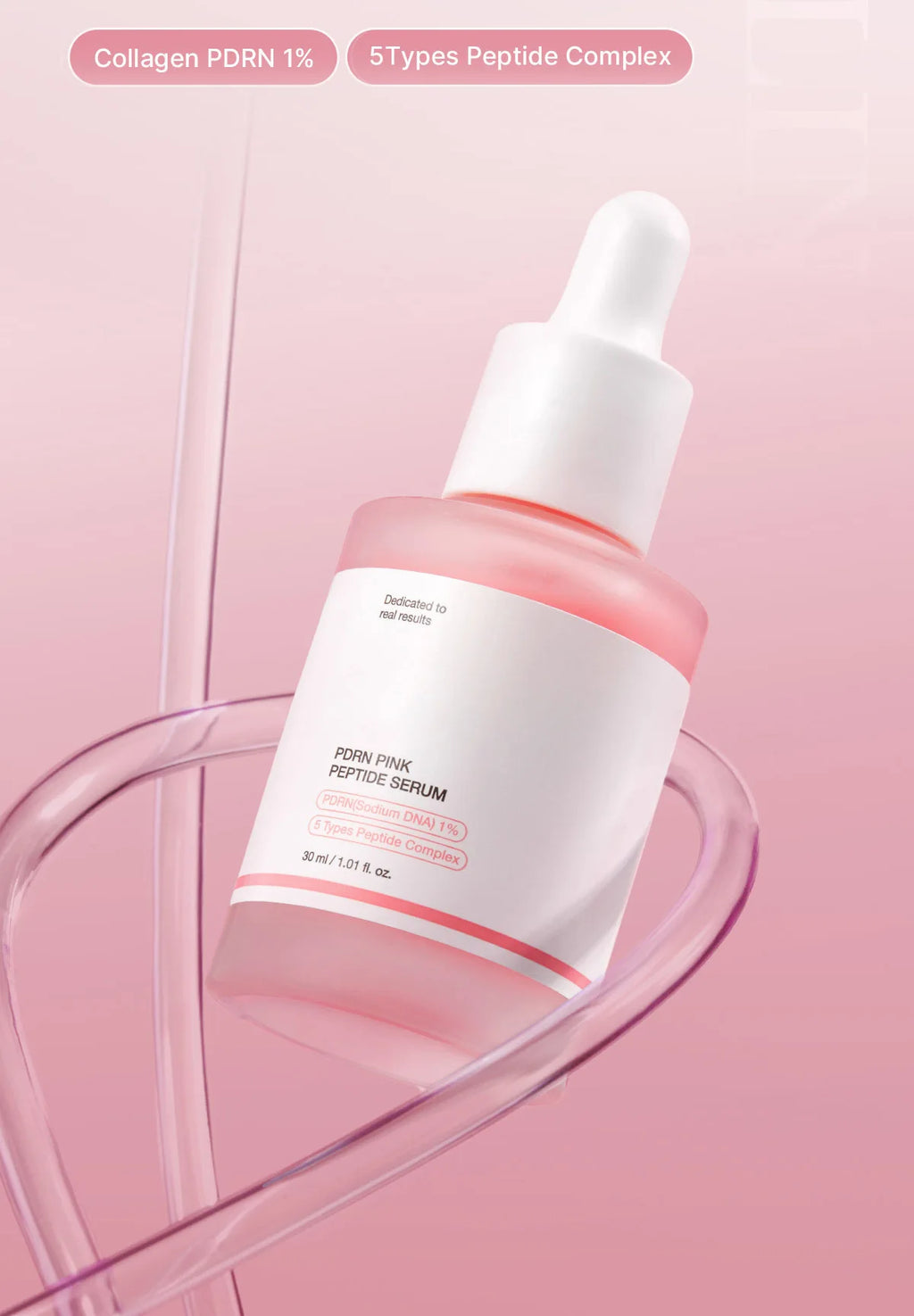 Suero de Péptidos Rosado para el Cuidado de Manchas Oscuras, Unifica el Tono de la Piel, Aumenta la Elasticidad, Suaviza y Reafirma, Esencia Iluminadora con Niacinamida, Maquillaje Coreano