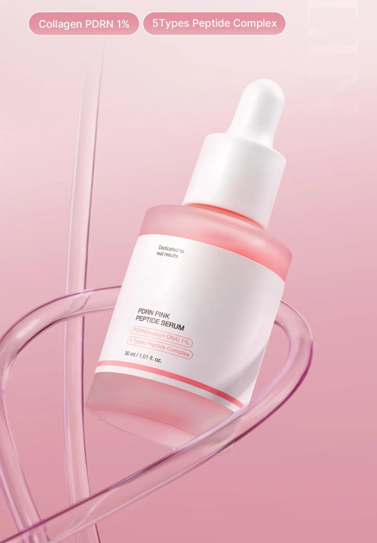 Suero de Péptidos Rosado para el Cuidado de Manchas Oscuras, Unifica el Tono de la Piel, Aumenta la Elasticidad, Suaviza y Reafirma, Esencia Iluminadora con Niacinamida, Maquillaje Coreano