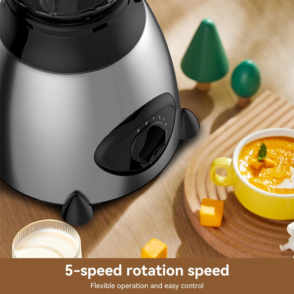 Licuadora de 1,5 l y 850W con cuchillas duales, trituradora de hielo multifuncional para pared, exprimidor de batidos para el hogar, cocina, bebidas y carnes