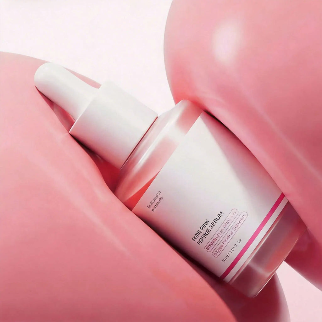 Suero de Péptidos Rosado para el Cuidado de Manchas Oscuras, Unifica el Tono de la Piel, Aumenta la Elasticidad, Suaviza y Reafirma, Esencia Iluminadora con Niacinamida, Maquillaje Coreano