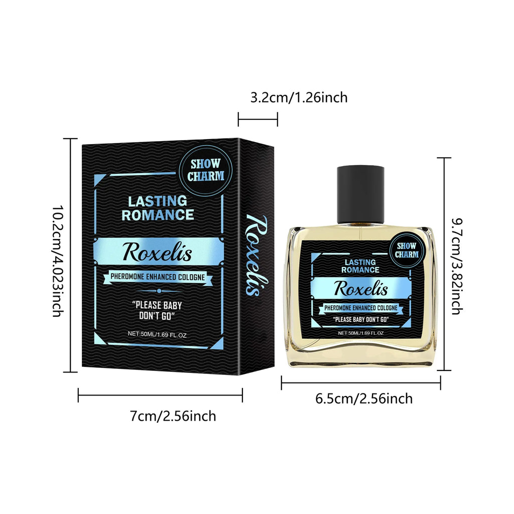 Roxelis 50ml caballeros Colonia feromona Perfume aumentar encanto confianza citas coqueteo atraer duradero Glamour hombres Perfume