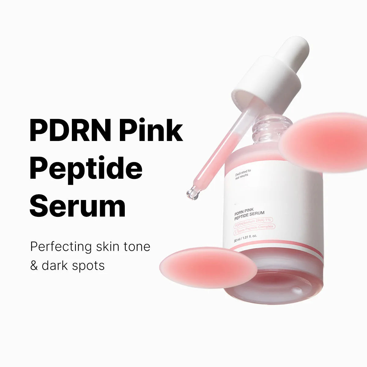 Suero de Péptidos Rosado para el Cuidado de Manchas Oscuras, Unifica el Tono de la Piel, Aumenta la Elasticidad, Suaviza y Reafirma, Esencia Iluminadora con Niacinamida, Maquillaje Coreano