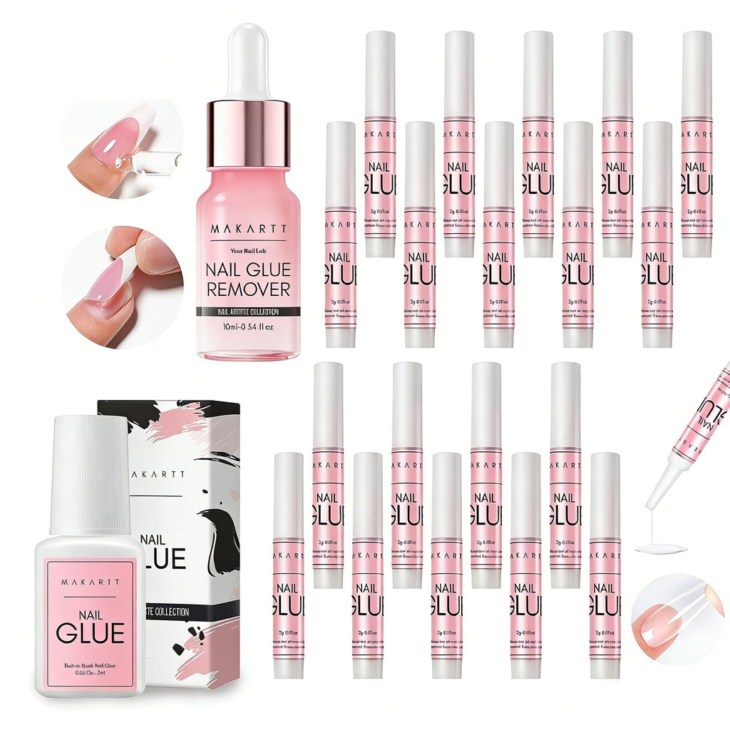 Pegamento para Uñas Makartt Super Fuerte para Uñas Acrílicas, Uñas Postizas, Adhesivo Profesional para Puntas de Uñas, Pegamento para Uñas Adhesivas