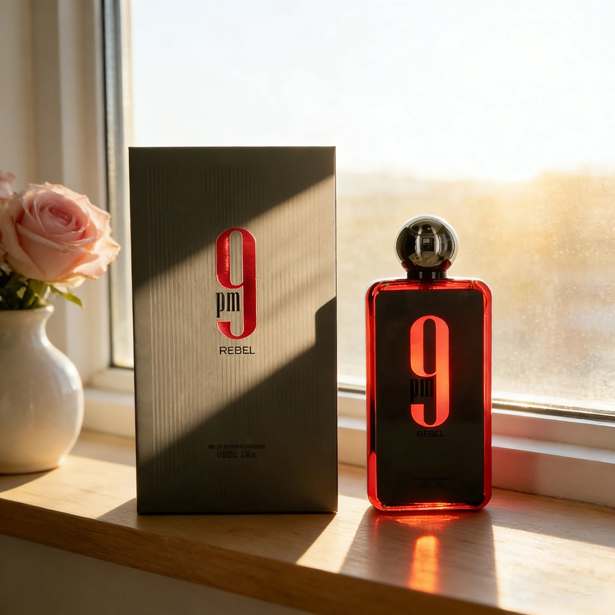 Perfume en spray 9pm Rebel Neutral EDP 3.4oz/100ml - notas frutales y amaderadas con piña y caramelo