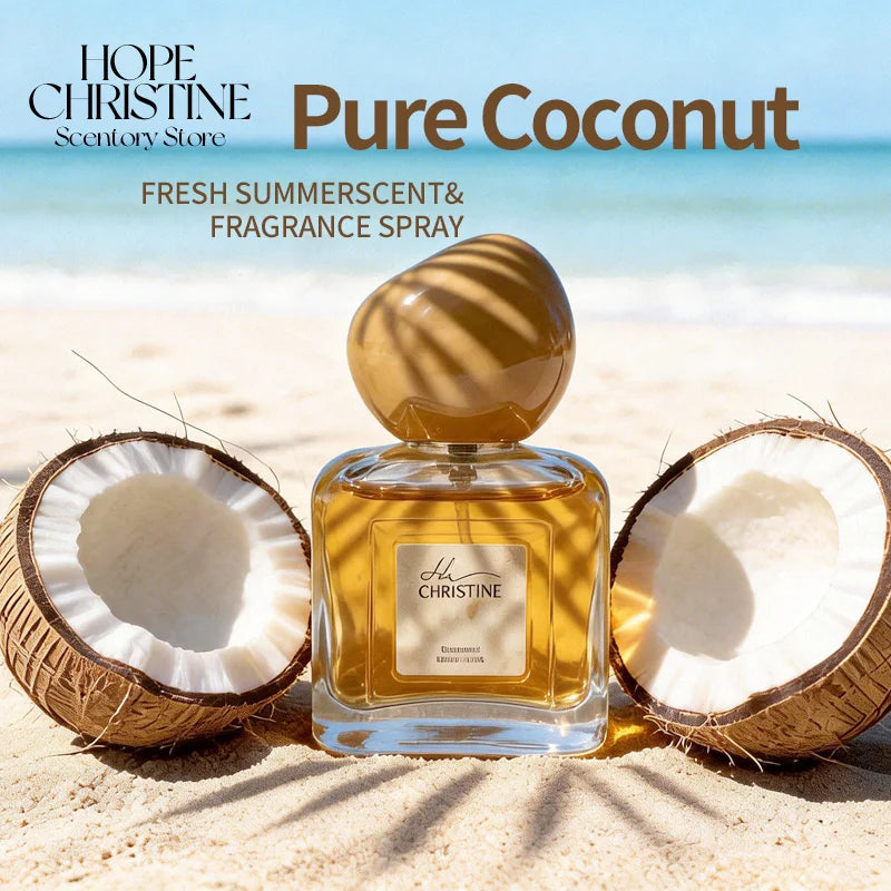 Perfume de Coco para Mujer, Aroma a Agua de Coco No Grasoso, Fragancia Tropical Unisex de Larga Duración para el Verano, Bruma Corporal