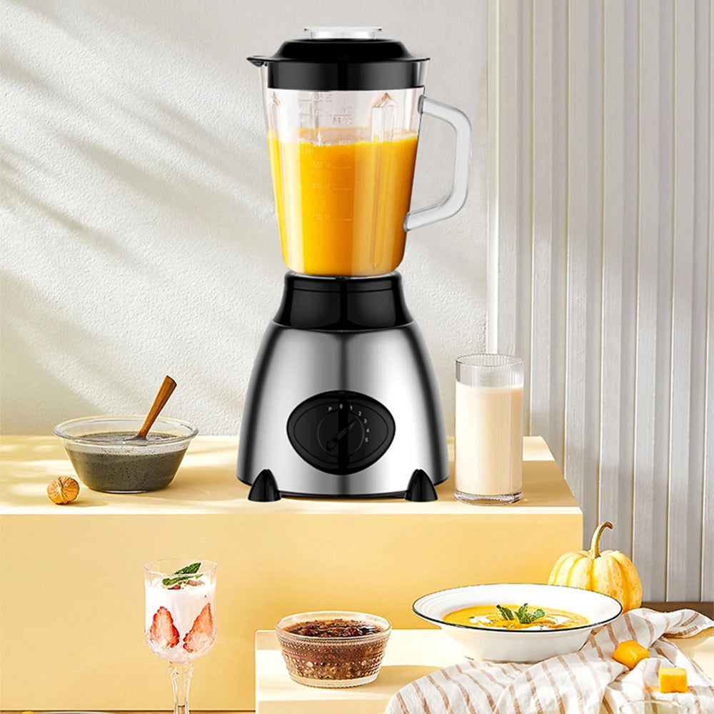 Licuadora de 1,5 l y 850W con cuchillas duales, trituradora de hielo multifuncional para pared, exprimidor de batidos para el hogar, cocina, bebidas y carnes