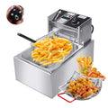 Freidora eléctrica de 2500W, 6L, 220V, freidora eléctrica de acero inoxidable, patatas fritas para el hogar, sartén, máquina para hacer patatas fritas