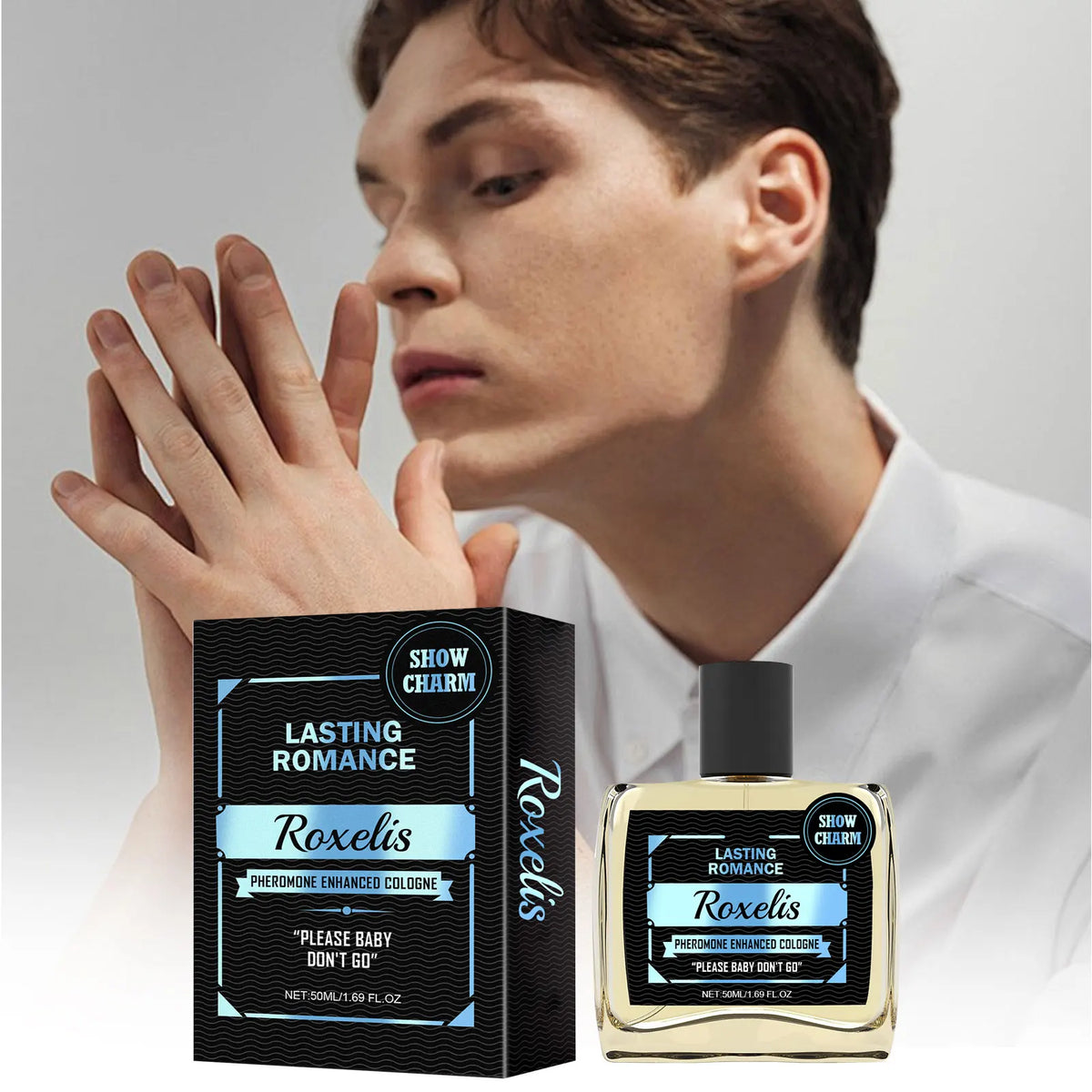 Roxelis 50ml caballeros Colonia feromona Perfume aumentar encanto confianza citas coqueteo atraer duradero Glamour hombres Perfume