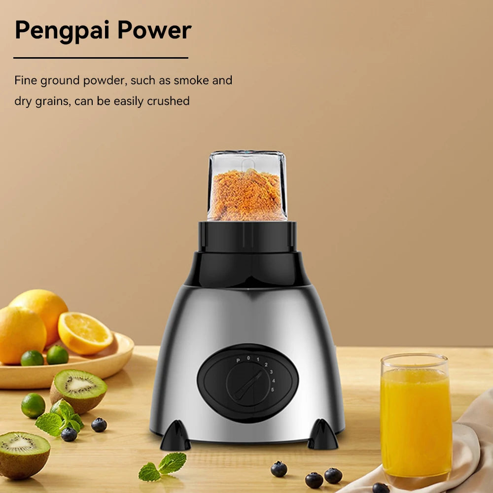 Licuadora de 1,5 l y 850W con cuchillas duales, trituradora de hielo multifuncional para pared, exprimidor de batidos para el hogar, cocina, bebidas y carnes