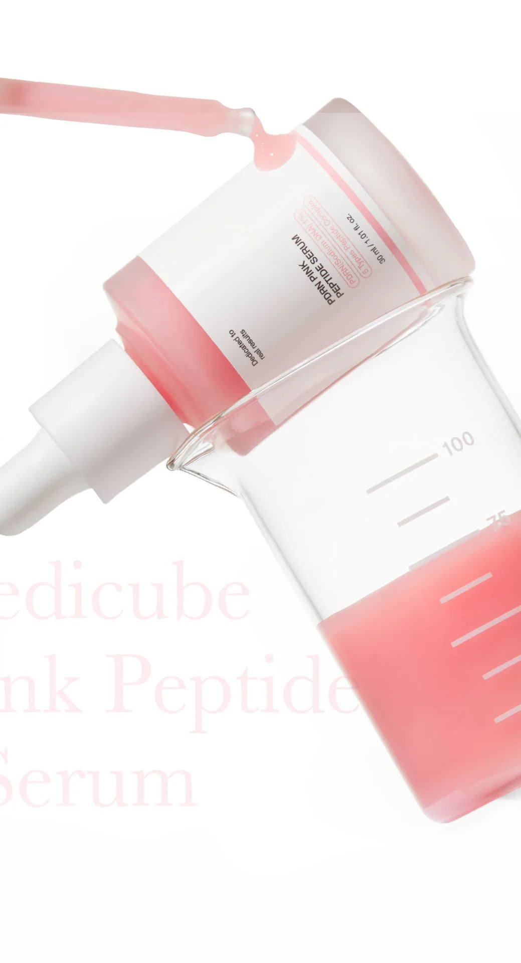 Suero de Péptidos Rosado para el Cuidado de Manchas Oscuras, Unifica el Tono de la Piel, Aumenta la Elasticidad, Suaviza y Reafirma, Esencia Iluminadora con Niacinamida, Maquillaje Coreano