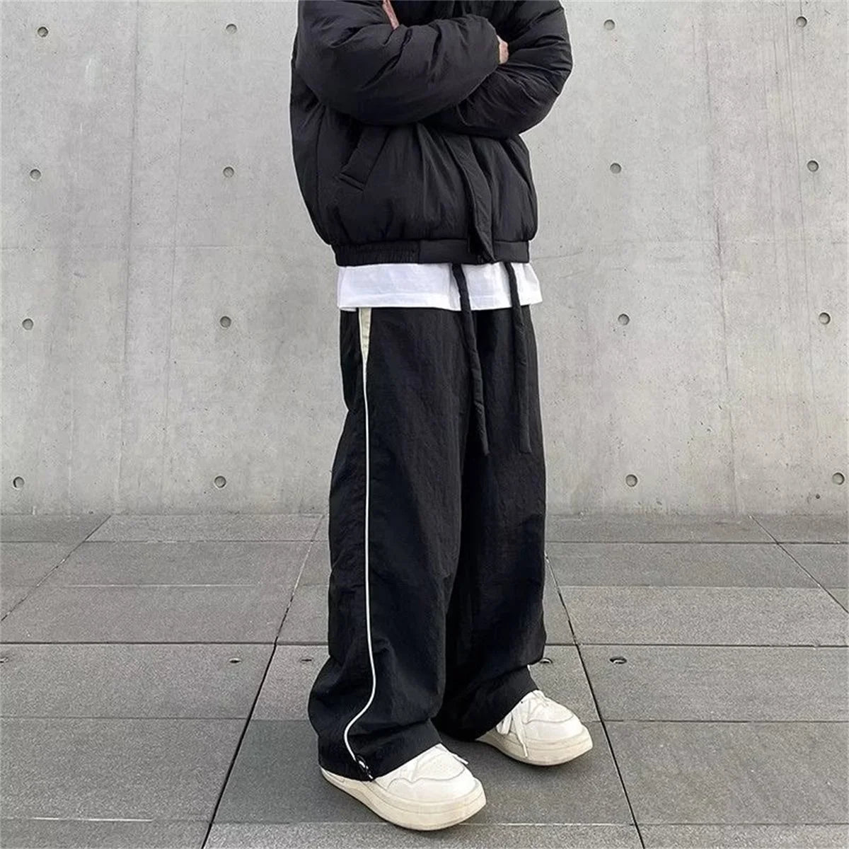 Pantalones Cargo Holgados para Mujer, Estilo Harajuku, Streetwear, Hip Hop, Pierna Ancha, Pantalones de Chándal Tipo Paracaídas, Techwear, Joggers, Oversized, Y2K