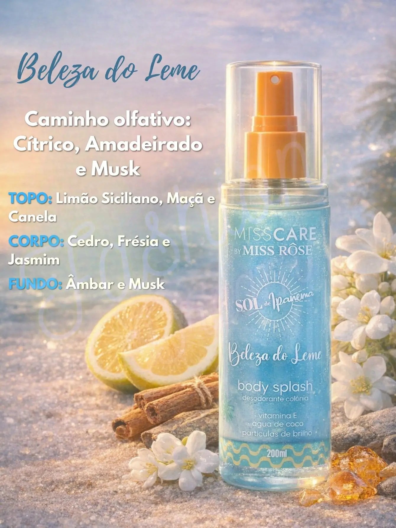 Body Splash con Glow Sol de Ipanema 200ml - MissCare by Miss Rôse