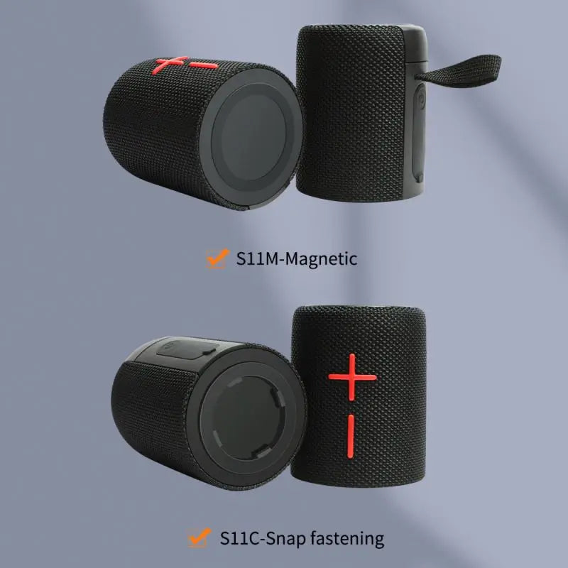 S1M1 Detachable Magnetic BT5.3 Speaker 3D Stereo Bass Portable Speaker IPX6 Waterproof TWS Boombox Colorful Lights Dual Speaker