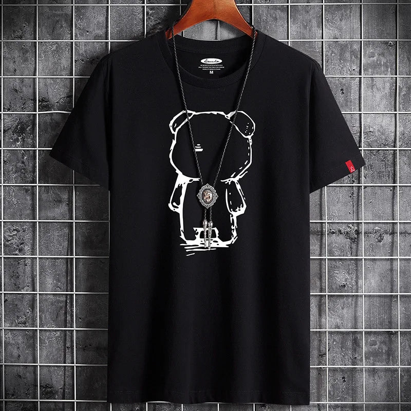 Camiseta para hombre, ropa nueva de Fitness, camiseta blanca de Anime con cuello redondo para hombre, S-6XL de gran tamaño, camisetas góticas Punk 2022
