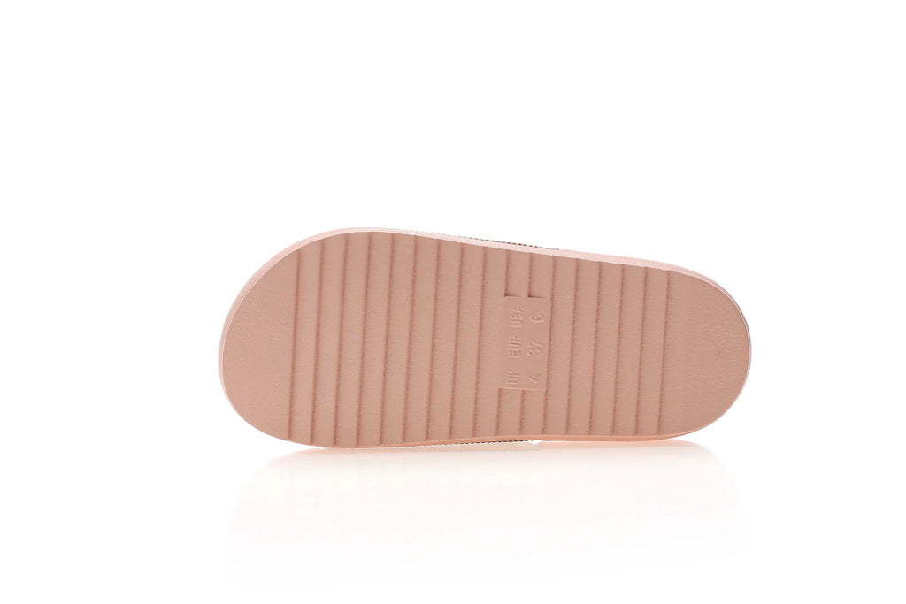Customize Outdoor Bling Decoration Flat Women Sandals Outdoor Slides Slippers for Ladies Women Flat Sandals