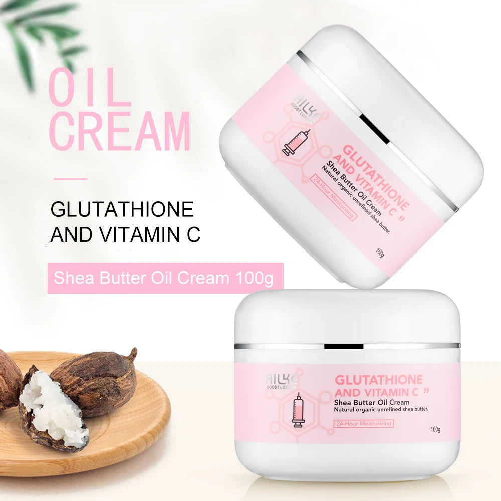 AILKE blanqueamiento eliminar manchas negras loción para el cuidado de la piel Facial crema hidratante glutatión corporal vitamina C piel negra cara nuevo conjunto