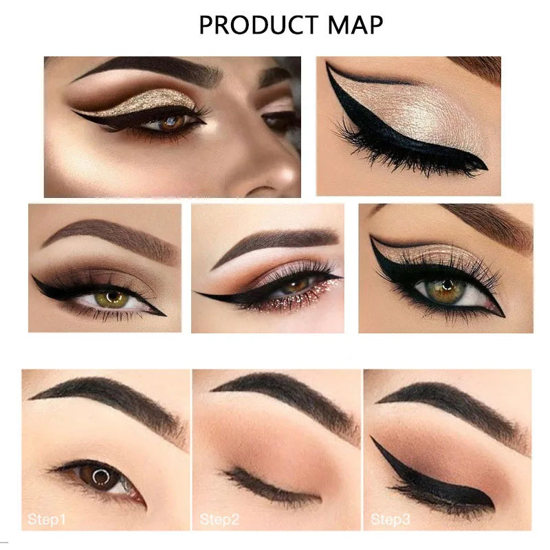 Delineador de ojos líquido negro para mujer, lápiz delineador de ojos resistente al agua de larga duración, herramientas cosméticas de maquillaje bonitas, 1 ud.