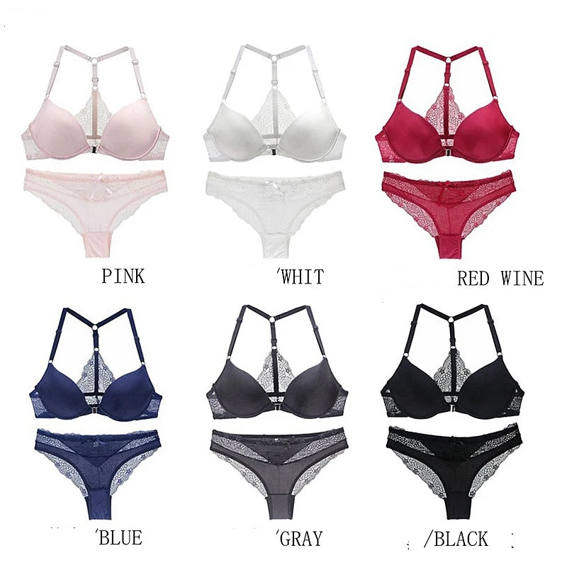 Bralette de moda para mujer, lencería Sexy, conjuntos de sujetador de realce sin costuras, cierre frontal, ropa interior de Color caramelo, sujetador de talla pequeña