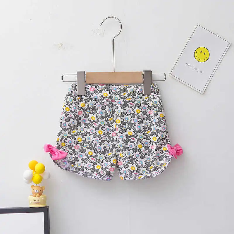 Nueva moda de verano, ropa para niñas, chaleco bonito de dibujos animados, pantalones cortos, 2 unids/set, traje deportivo para niños, trajes, chándales para niños