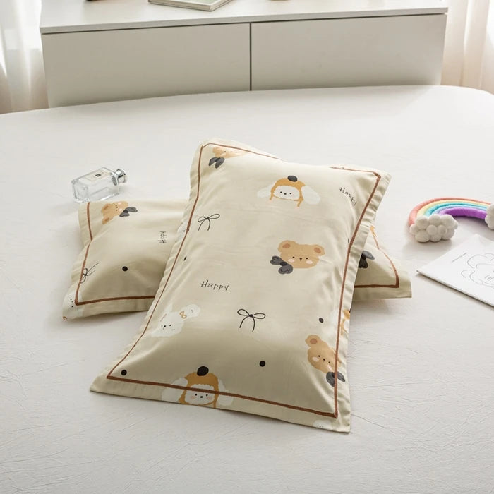 Cartoon Pillowcase for Children 30*50cm 40*60cm Eco-friendly Sleeping Pillow Cover Organic Cotton Printed Home Kids Pillowcase