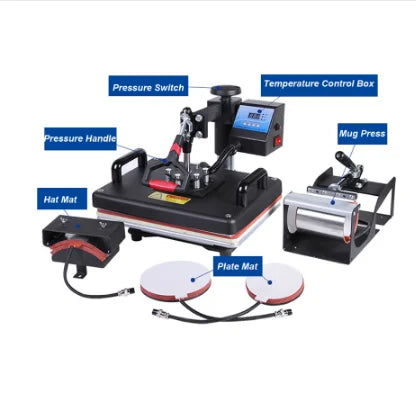 Sublimation Printer 6 in 1 Combo Heat Press Printing Machine Price Hot Press Machine