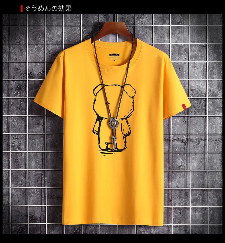Camiseta para hombre, ropa nueva de Fitness, camiseta blanca de Anime con cuello redondo para hombre, S-6XL de gran tamaño, camisetas góticas Punk 2022