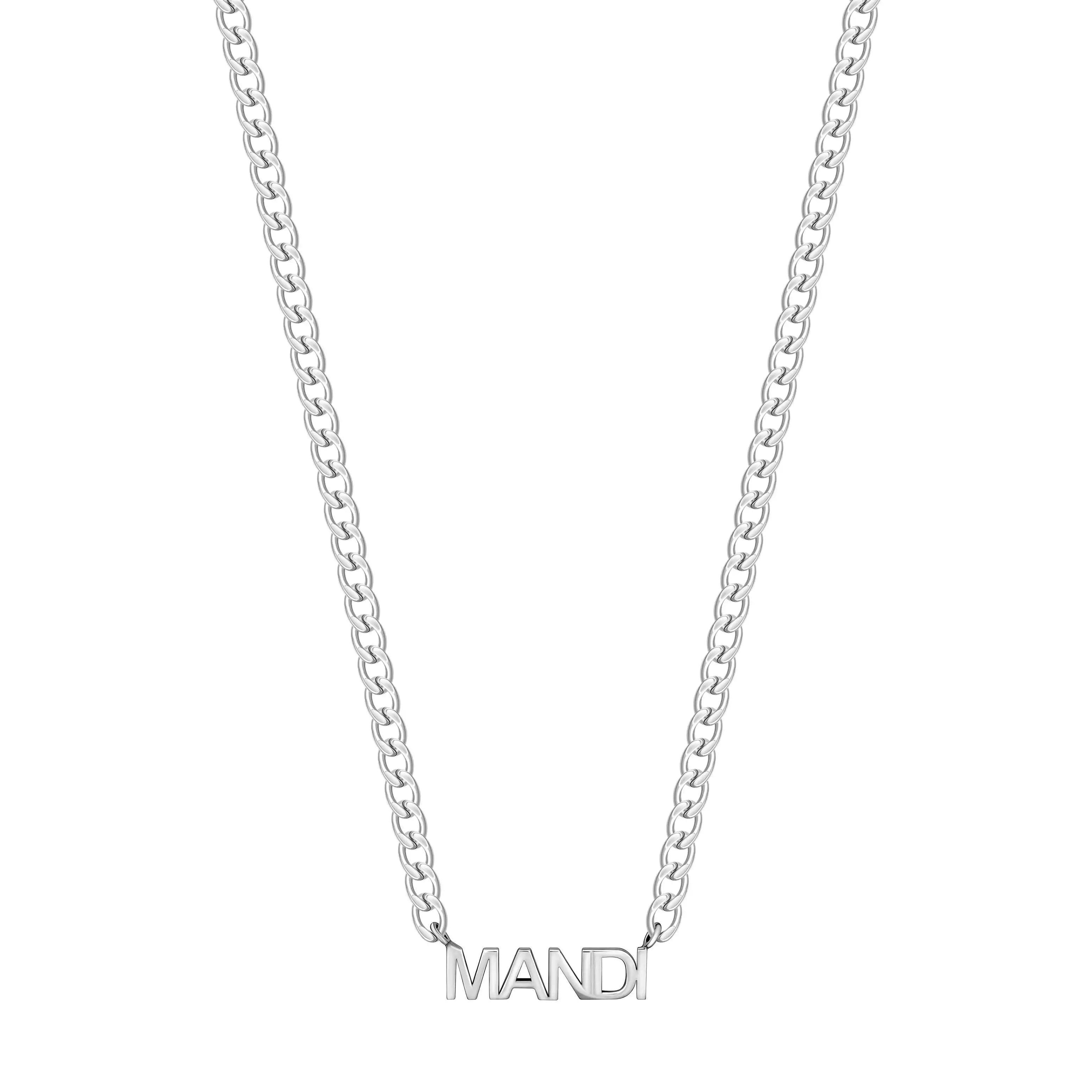 Custom 3 Name Necklace — Stainless Steel 3-Layer Butterfly Pendant Necklace