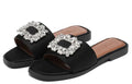 ZAZB Brand Custom Women Flat Shoes Ladies Shoes and Sandals for Mules Luxury slippers Rhinestone Sexy Chaussures Pour Femmes