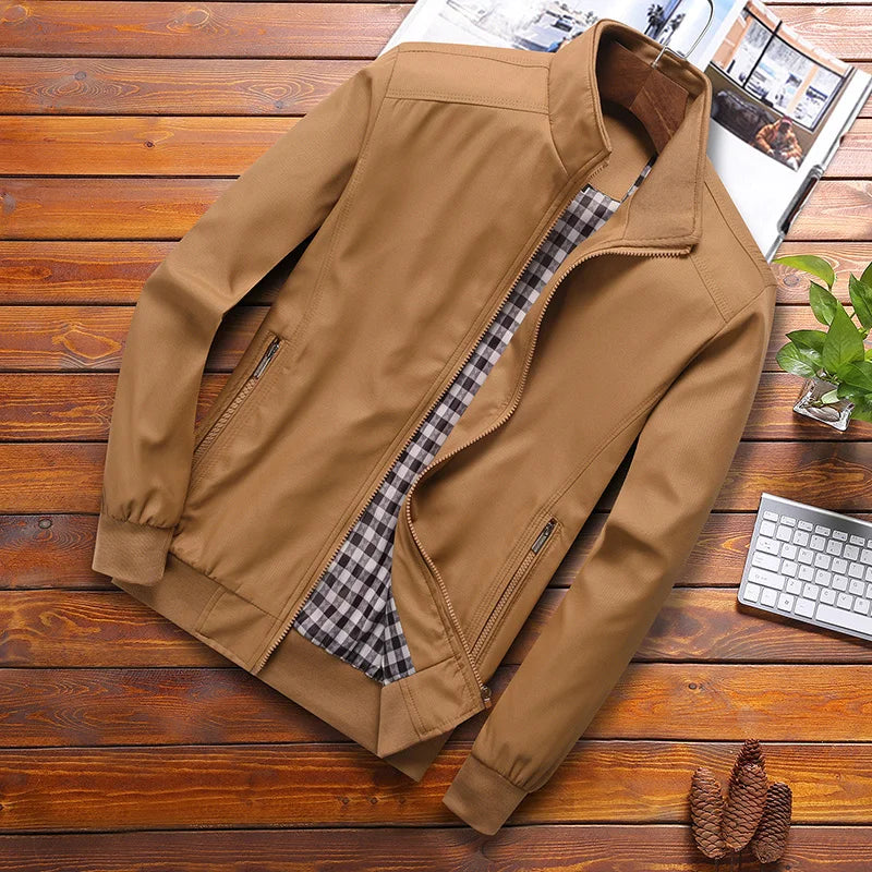 2025 primavera otoño Casual sólido moda chaqueta Bomber delgada hombres abrigo nueva llegada chaquetas de béisbol chaqueta de hombre M-6XL 8XL Top