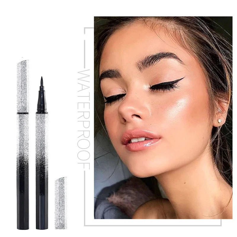 Delineador de ojos líquido negro para mujer, lápiz delineador de ojos resistente al agua de larga duración, herramientas cosméticas de maquillaje bonitas, 1 ud.