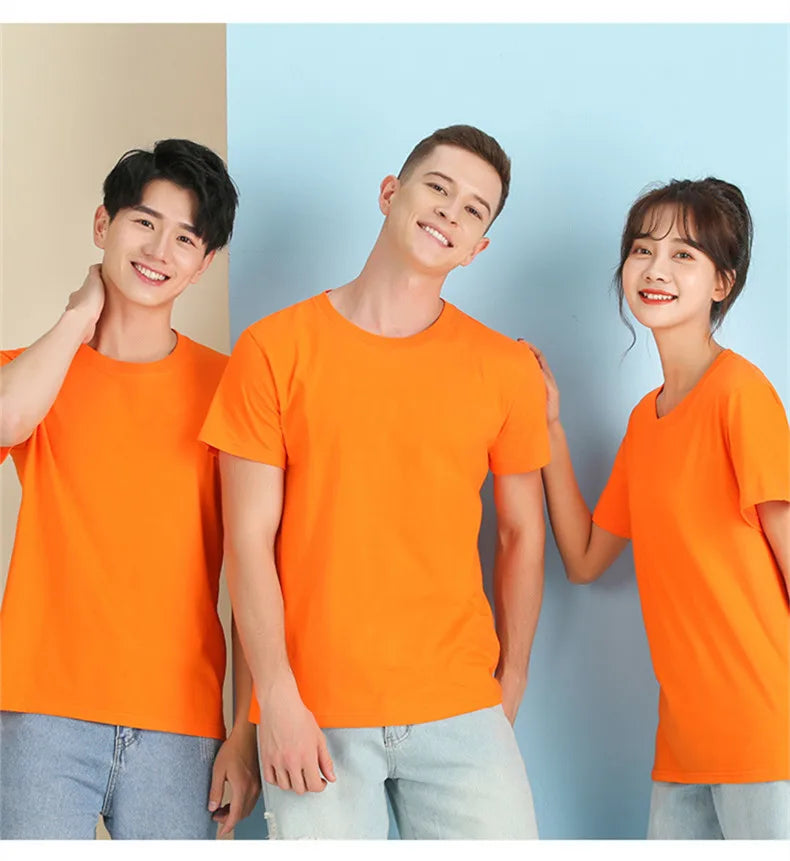 Camiseta de Hombre 2026, Nueva, 100% Algodón, Color Puro, Cuello Redondo, Manga Corta, para Hombre