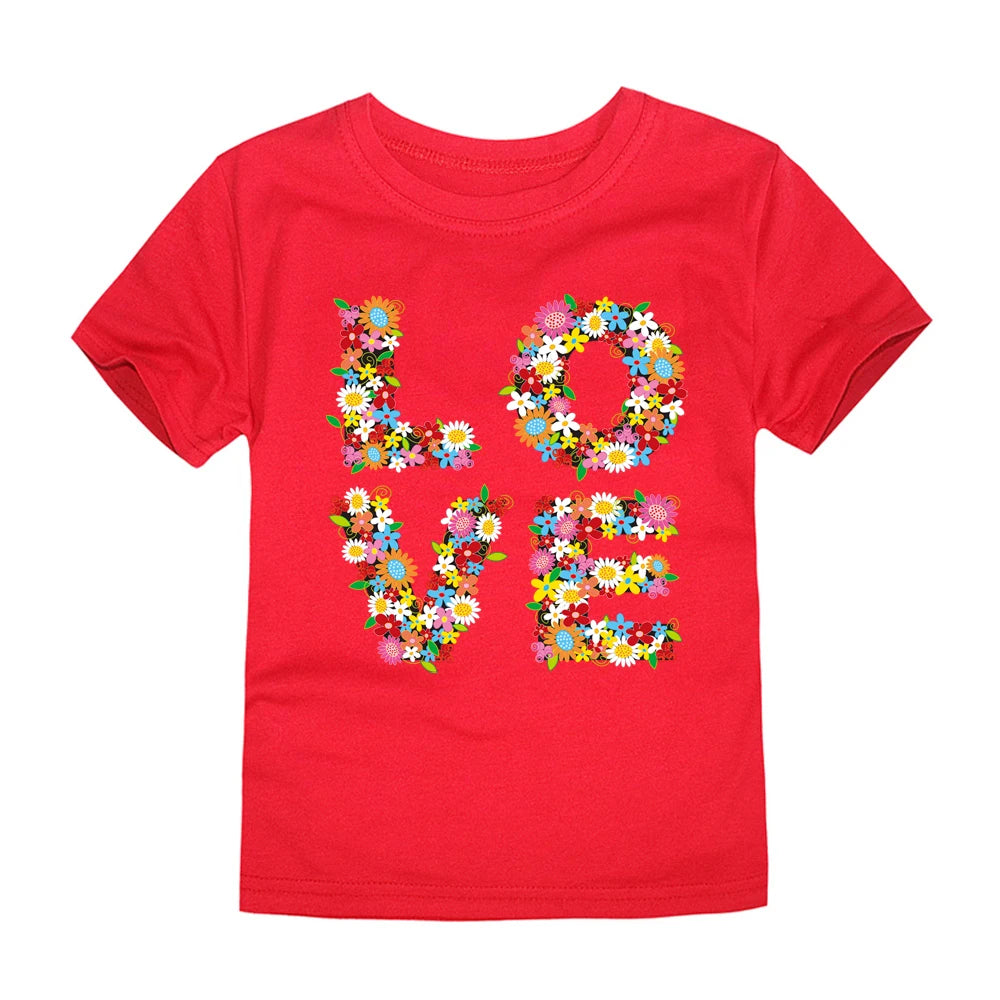 Camisetas con dibujos de arcoíris para niñas, ropa 2024 de algodón para verano, 2 a 3, 4, 5, 6, 7, 8, 9, 10, 11, 12, 13, 14 años, 100%
