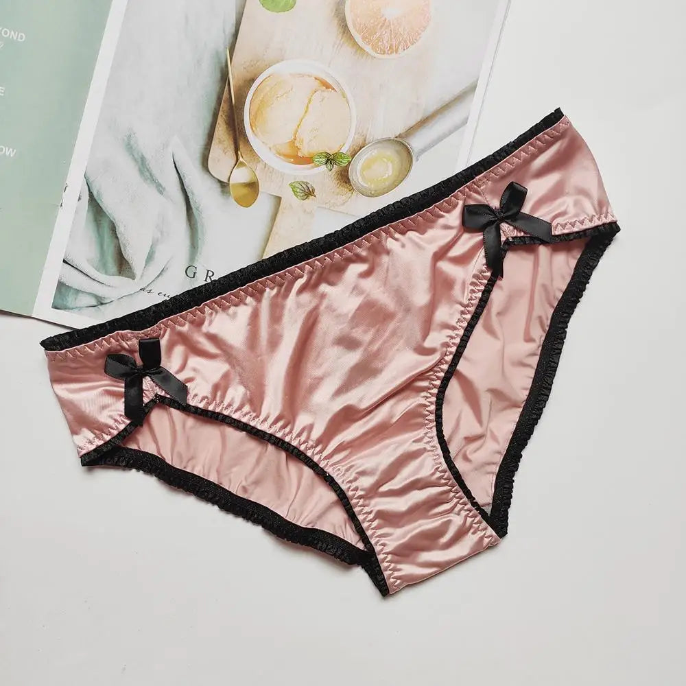 Bragas para mujer, lencería con lazo de encaje, ropa interior femenina, calzoncillos informales para mujer, calzoncillos sin costuras para mujer, cintura baja