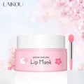 LAIKOU-mascarilla de suero labial de flor de cerezo, reparación de exfoliación de grietas secas, Reduce las líneas finas de los labios, esencia hidratante, cuidado de belleza Sakura, 8g