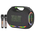 ZEALOT ZE21 250W Portable Speaker with 2 Wireless Microphones, RGB Lights & EQ, Supports TWS/TF/USB/AUX for Home Party