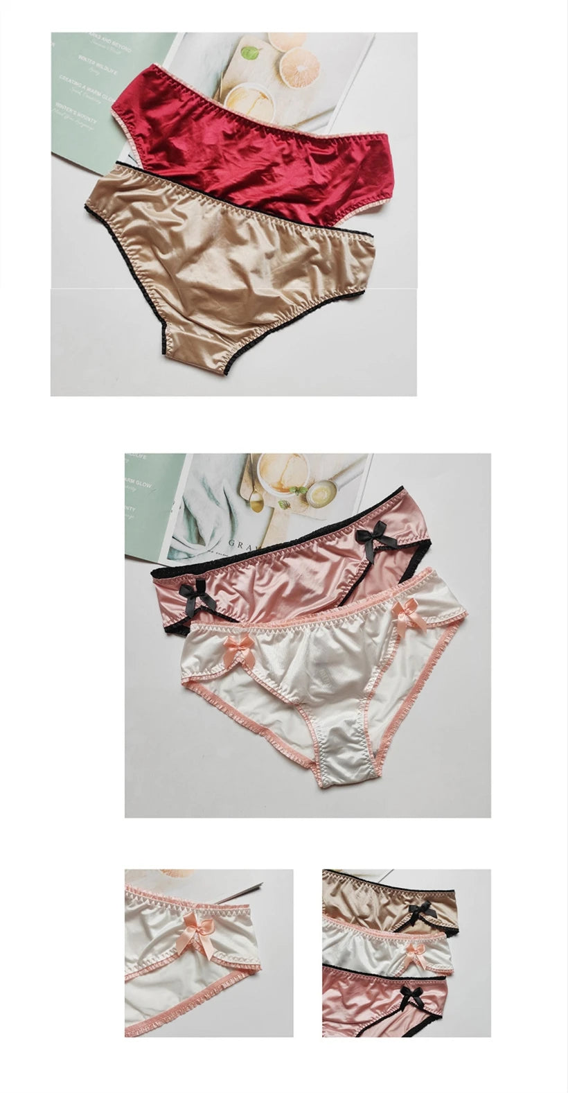 Bragas para mujer, lencería con lazo de encaje, ropa interior femenina, calzoncillos informales para mujer, calzoncillos sin costuras para mujer, cintura baja