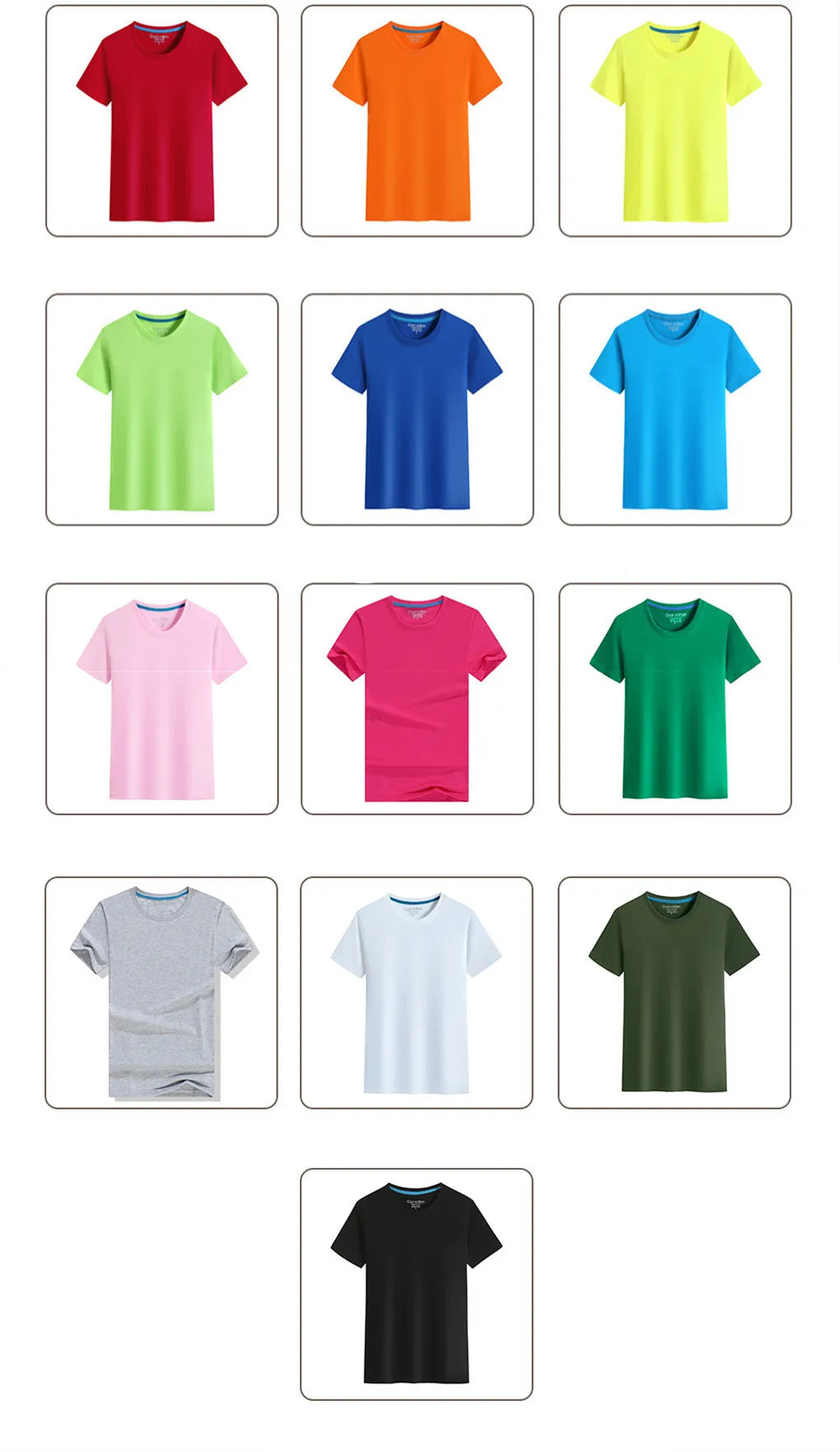 Camiseta de Hombre 2026, Nueva, 100% Algodón, Color Puro, Cuello Redondo, Manga Corta, para Hombre