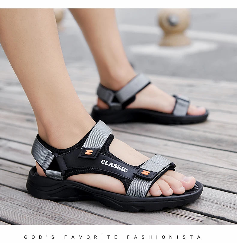 Sandalias de alta calidad, sandalias de playa para hombre, zapatos informales cómodos, sandalias ligeras de verano de talla grande para hombre, cómodas sandalias romanas