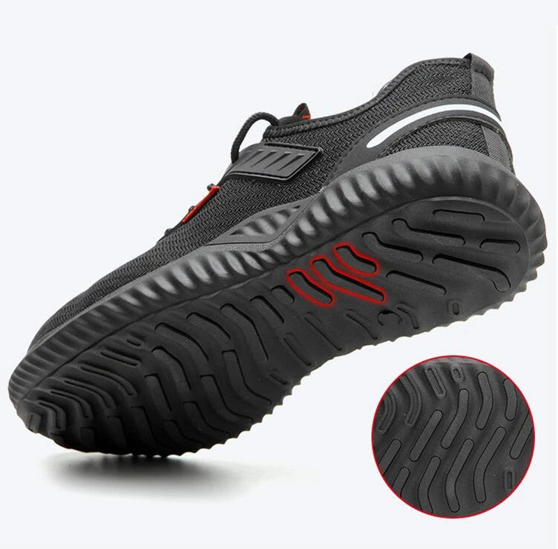 Zapatos de seguridad para el trabajo, antigolpes, con punta de acero, a prueba de perforaciones, zapatillas ligeras y transpirables, botas para hombres y mujeres, luz de aire
