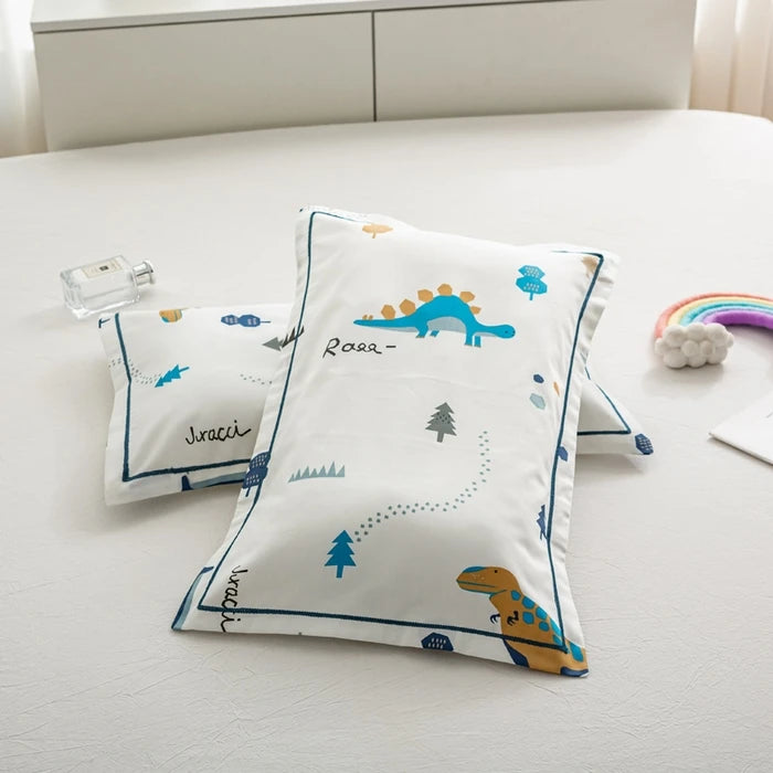 Cartoon Pillowcase for Children 30*50cm 40*60cm Eco-friendly Sleeping Pillow Cover Organic Cotton Printed Home Kids Pillowcase